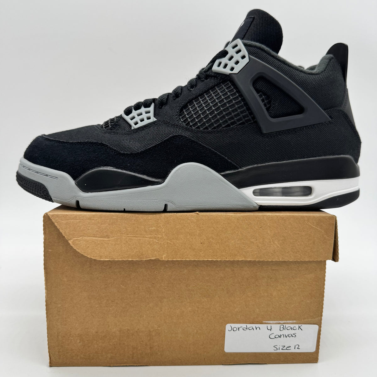 Jordan 4 Black Canvas