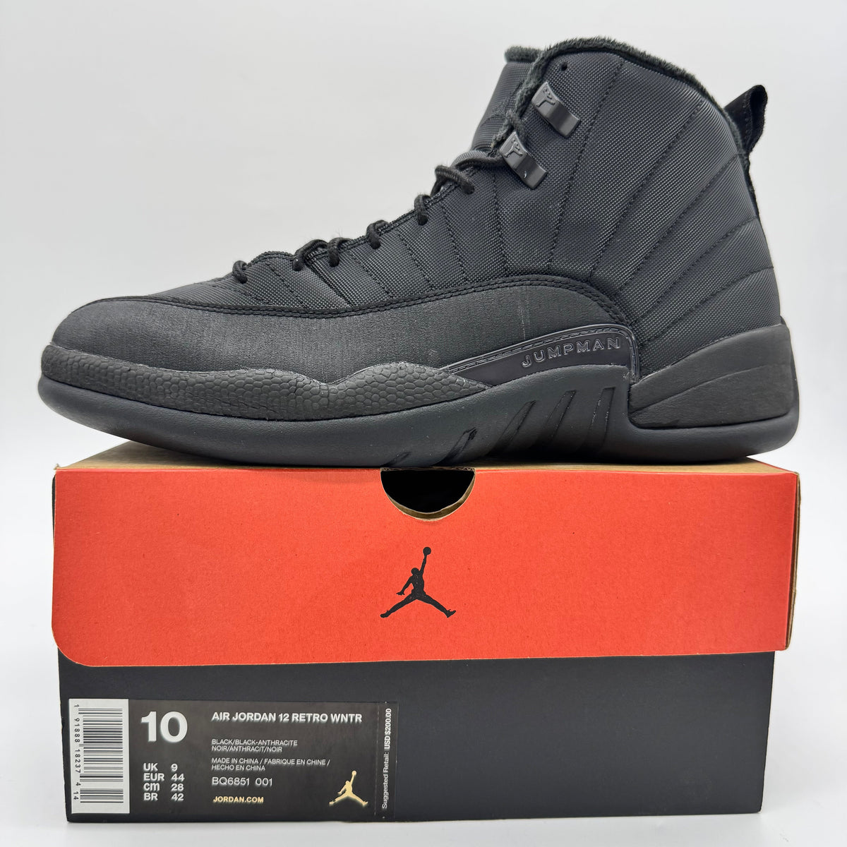 Jordan 12 Winter Black
