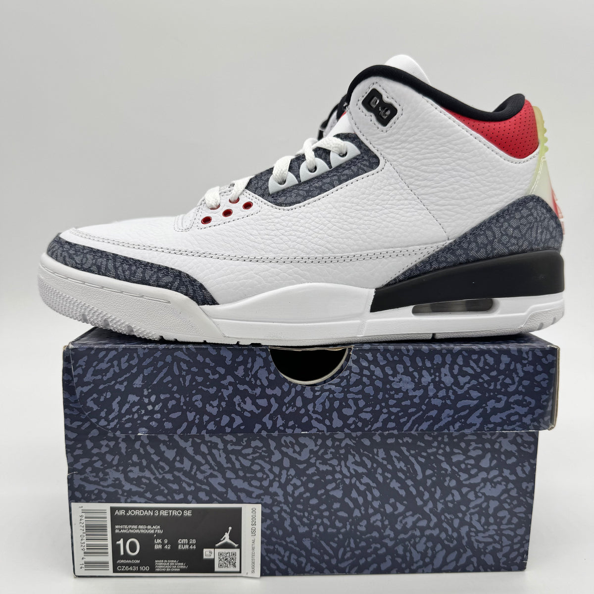 Jordan 3 SE Fire Red Denim (2020)