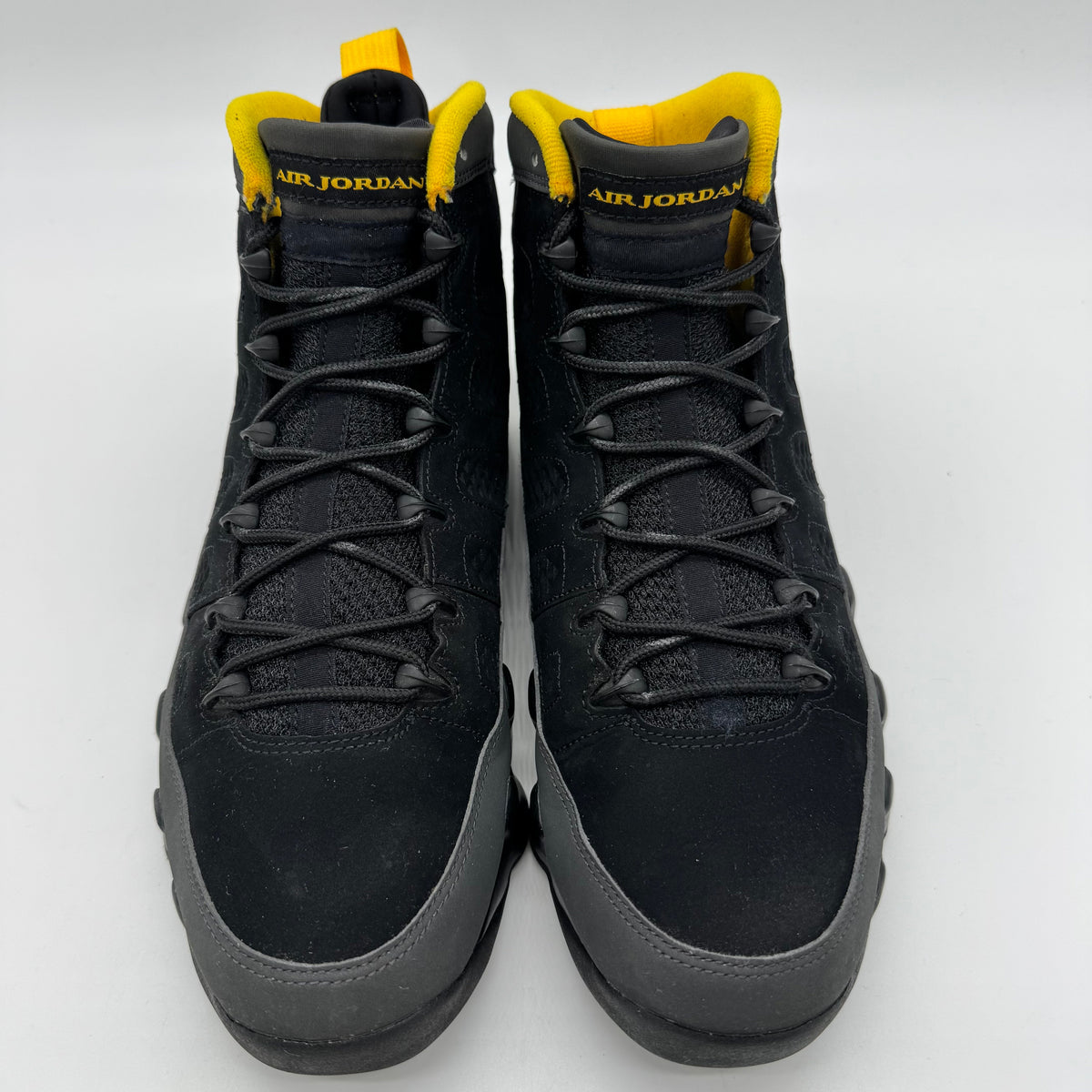 Jordan 9 Dark Charcoal University Gold