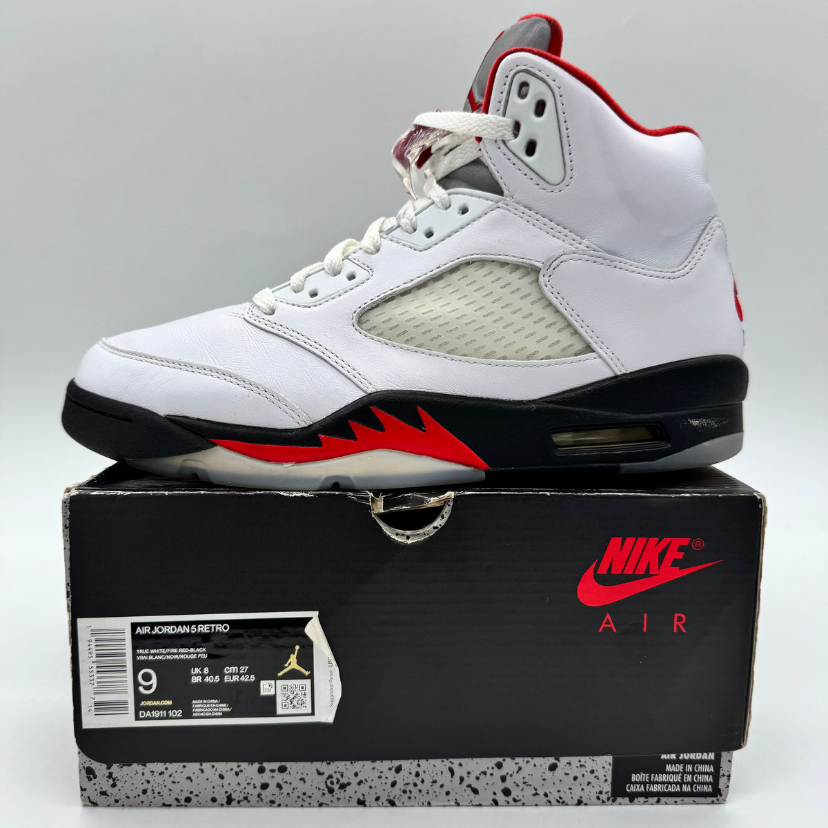 Jordan 5 Fire Red Silver Tongue (2020)
