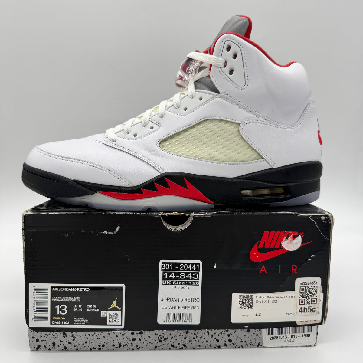 Jordan 5 Fire Red Silver Tongue (2020)