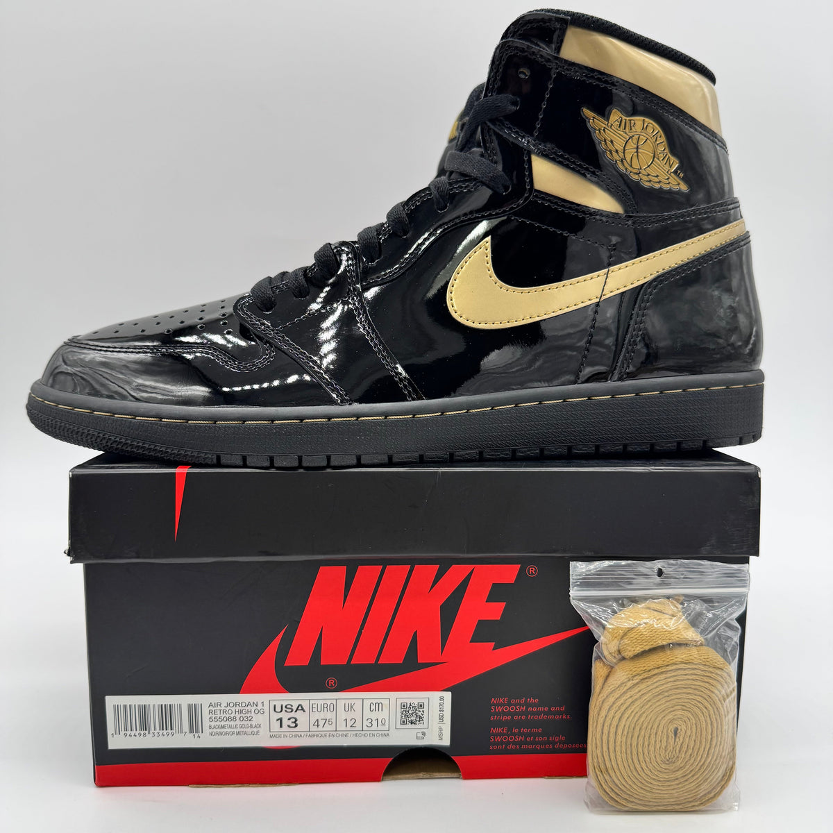 Jordan 1 Black Metallic Gold