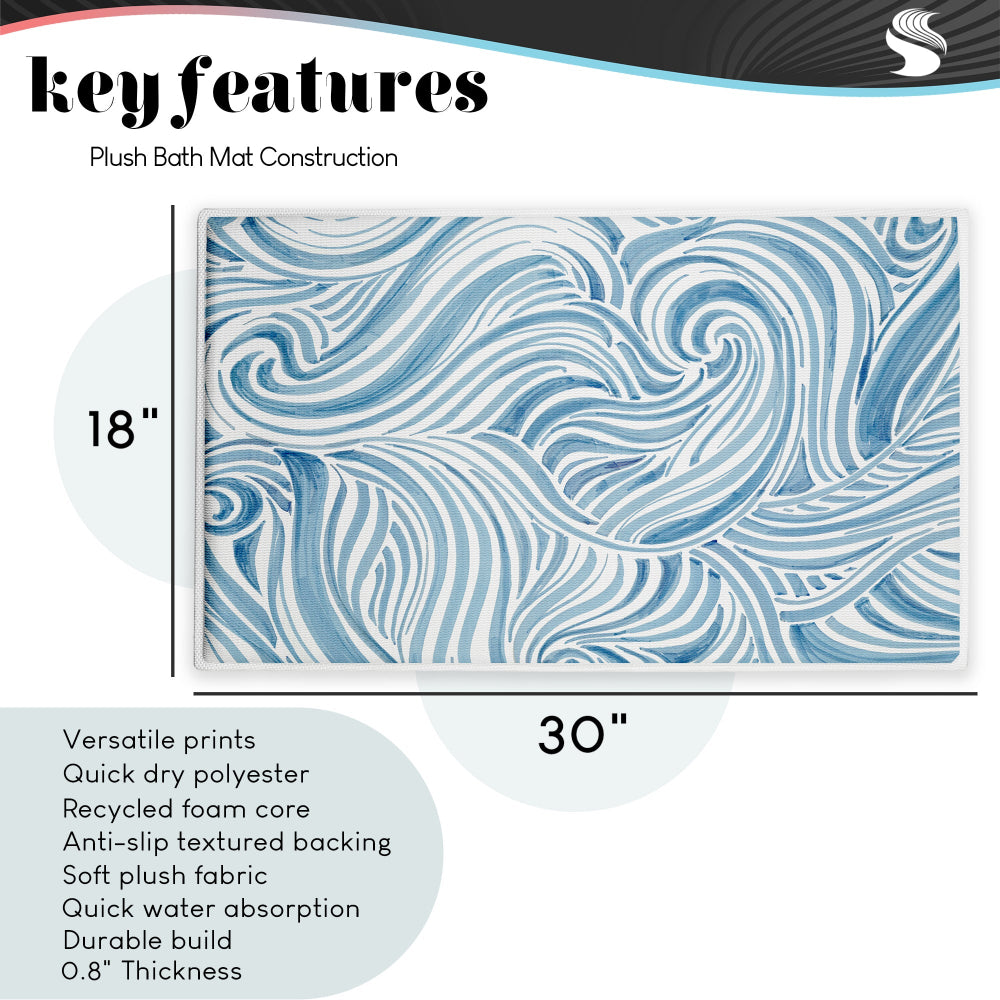 Heidi Kuntz | Cattle with Floral Border Plush Bath Mat