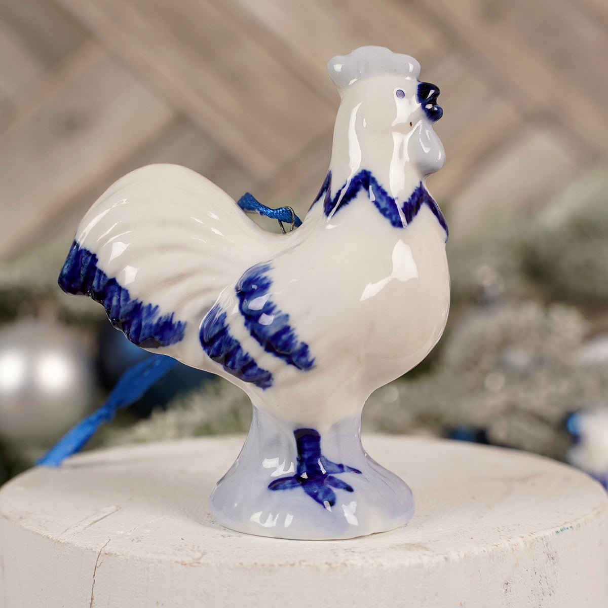 Delft Chicken Ornament