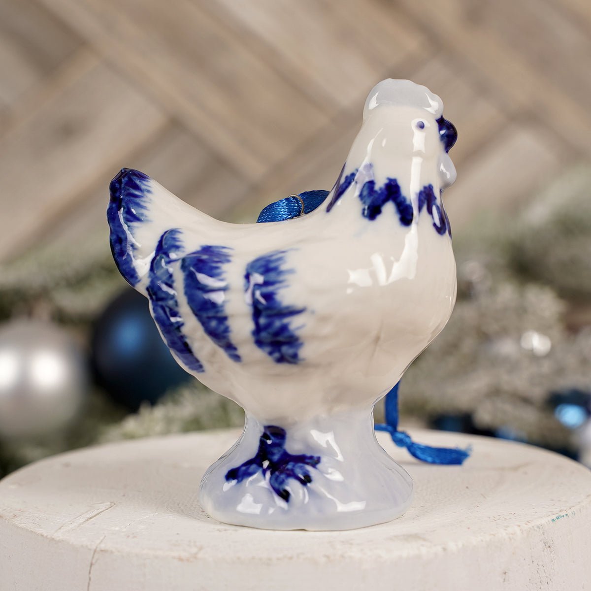 Delft Chicken Ornament