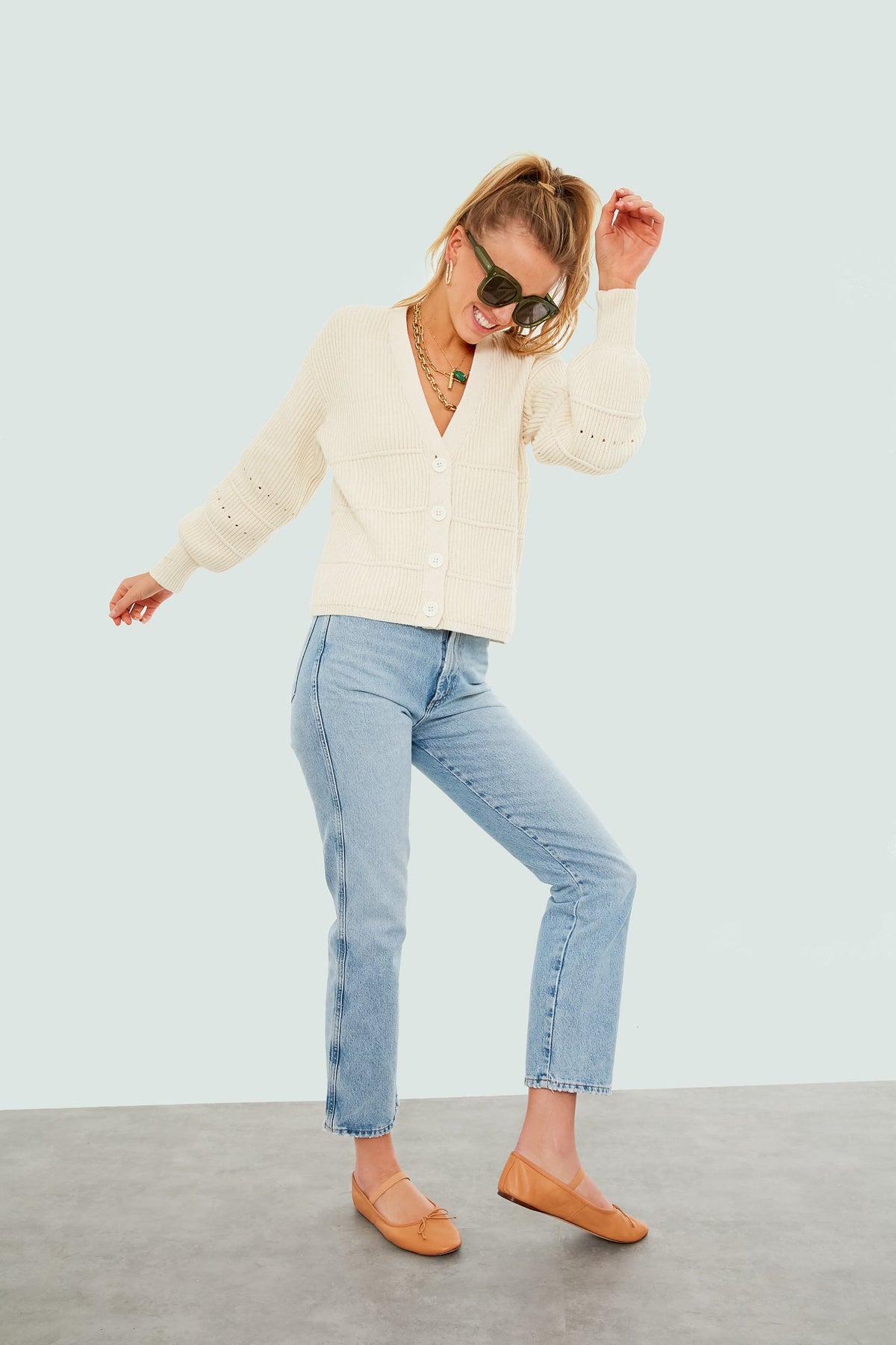 Sandshell Ana Stitch Cardigan