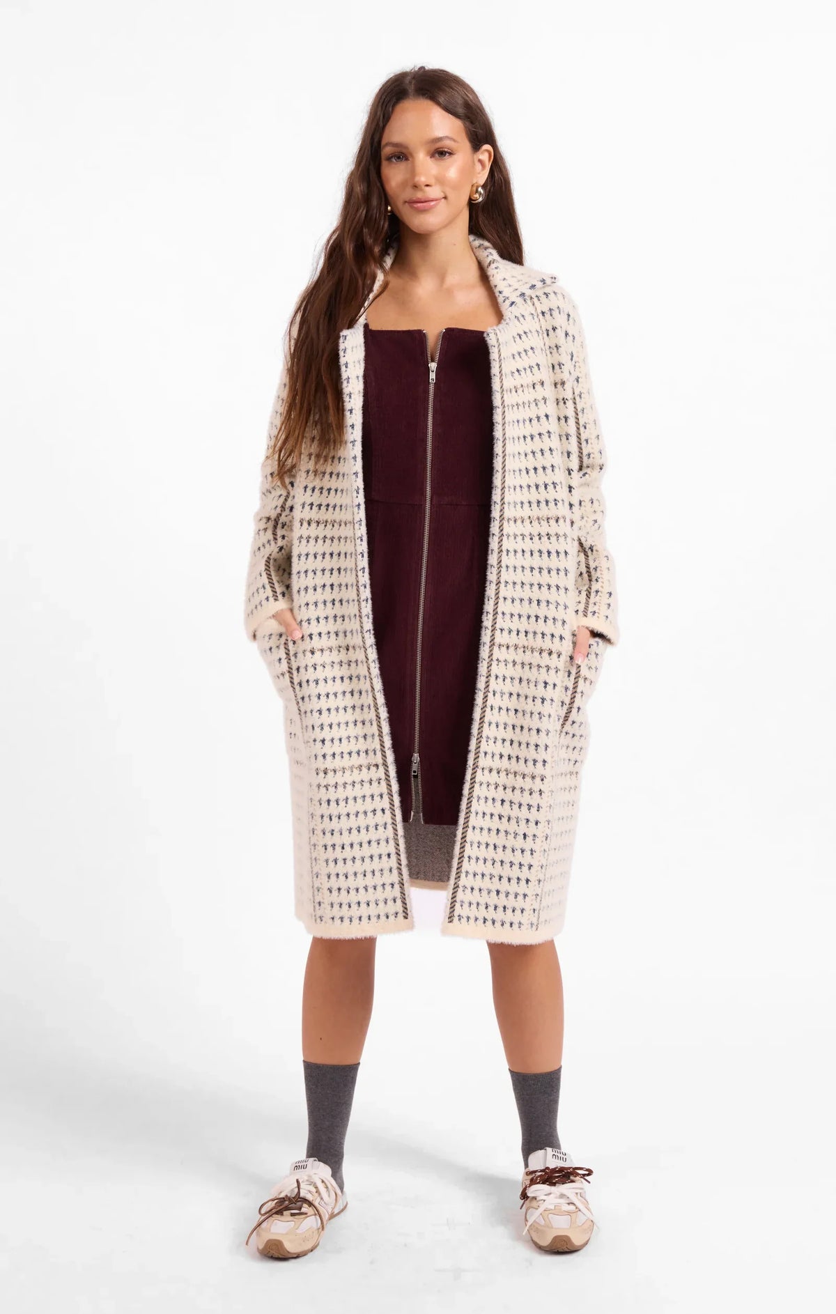 MARCEAU HOUNDSTOOTH COAT