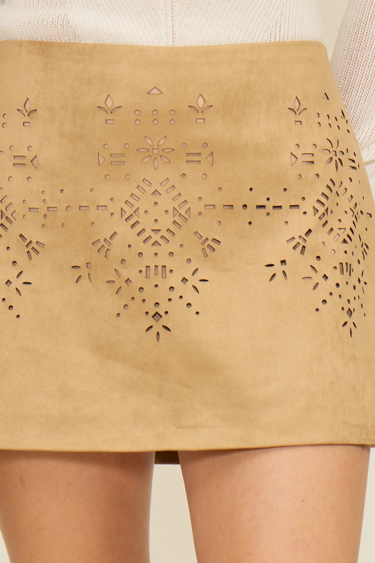 NIA FAUX SUEDE MINI SKIRT