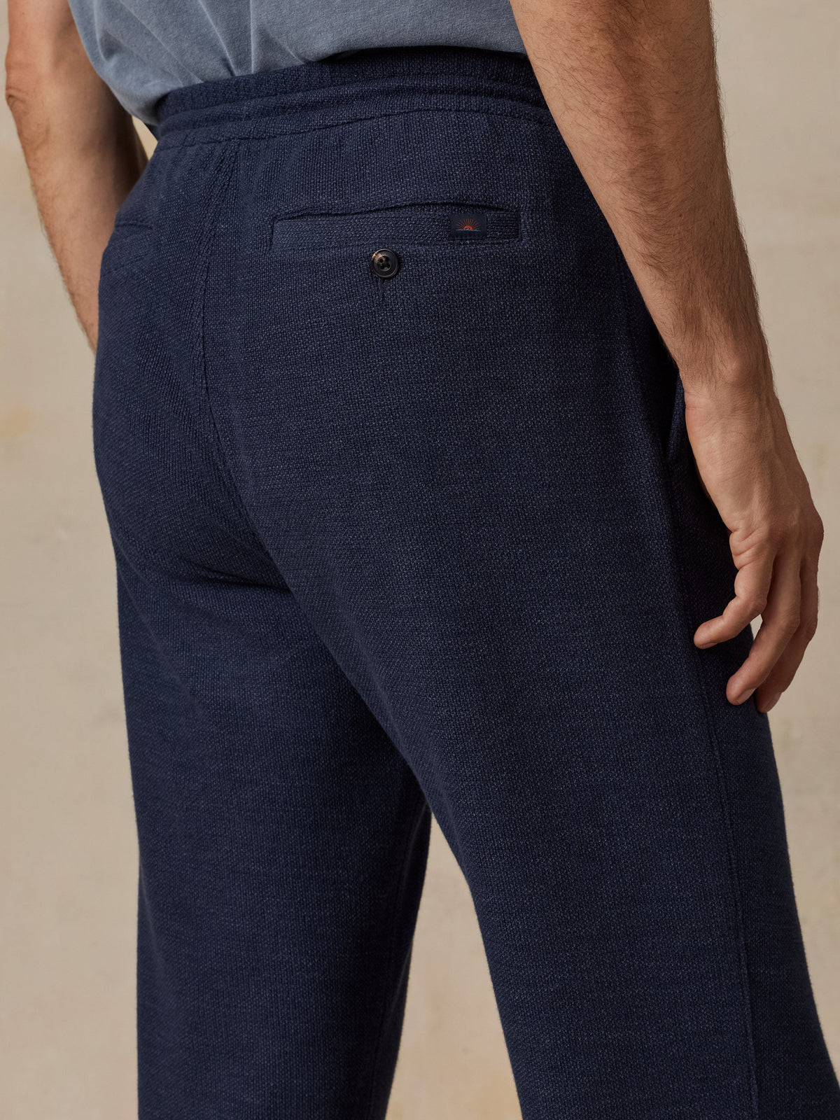 Highland Knit Pant - Navy Ridge Melange