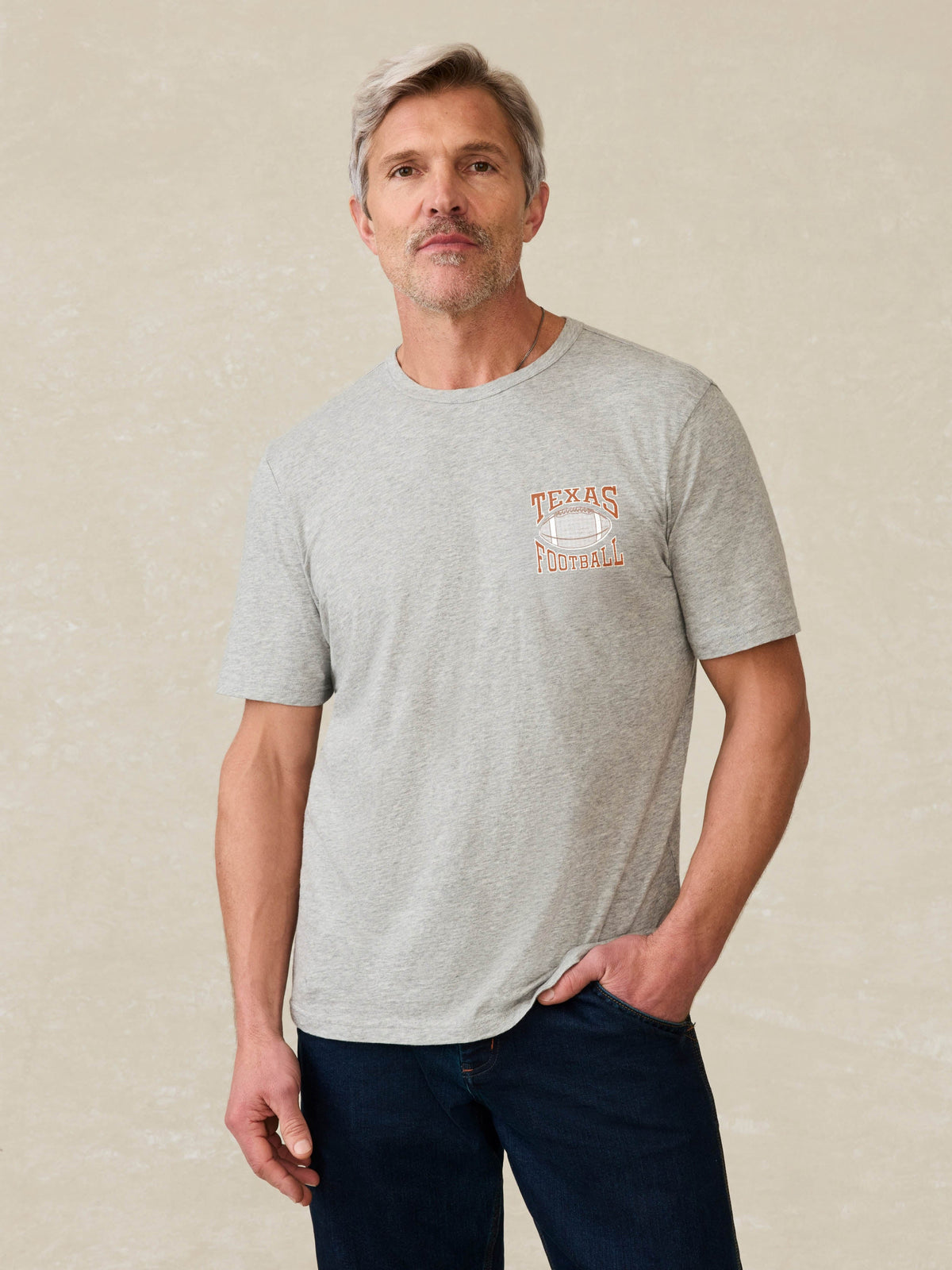 University of Texas Sunwashed Regenerative Tee - Granite Heather