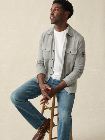 Harvard Legend Sweater Shirt - Fossil Grey Twill