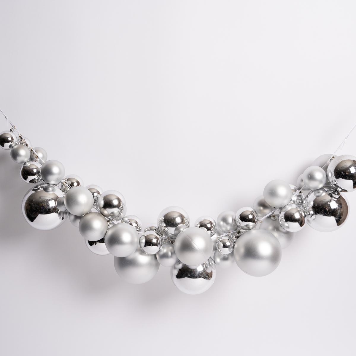 36 Inch Silver Ball Garland