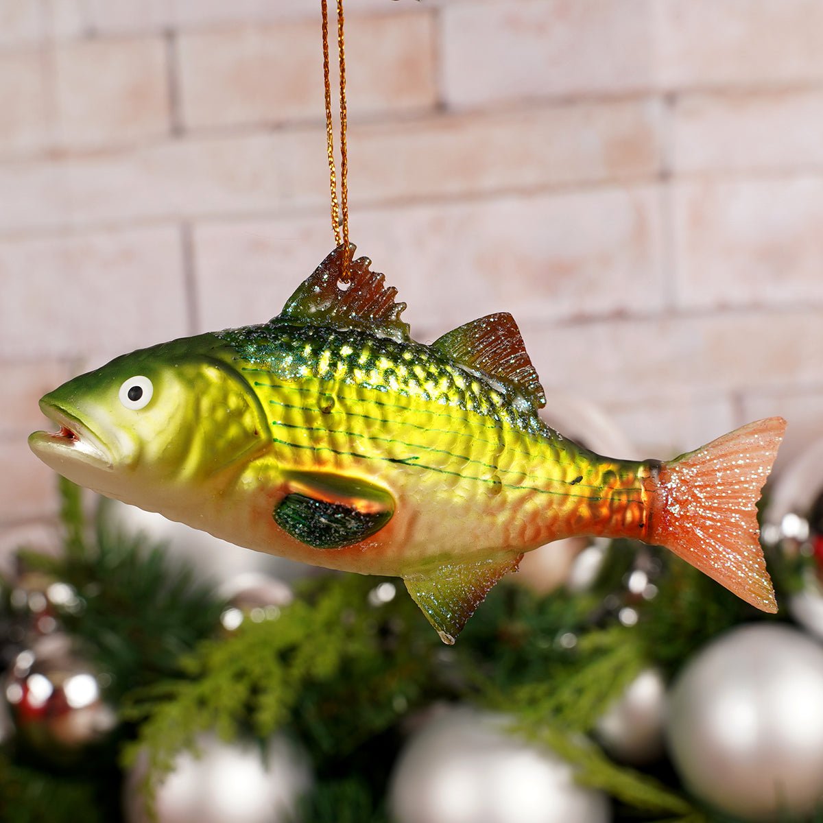 Bass Fish Glass Noble Gems Ornament