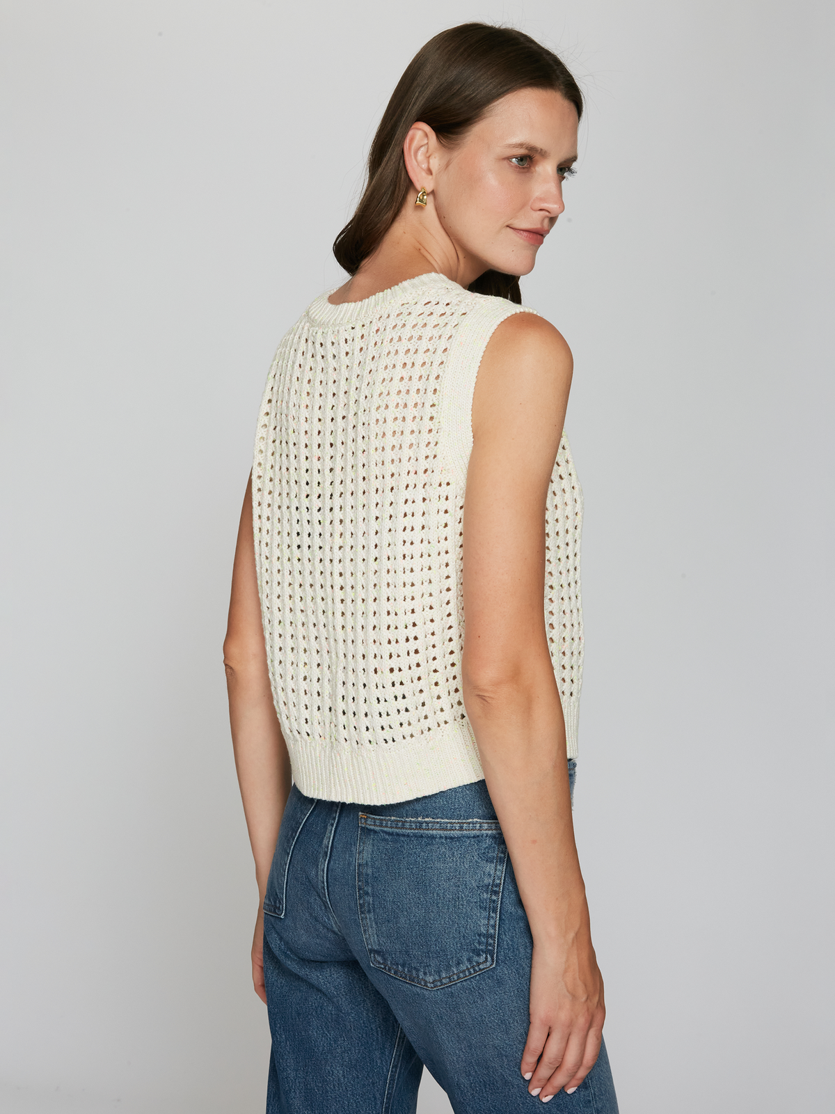 Donegal Open Side Sleeveless Tabard in Funfetti