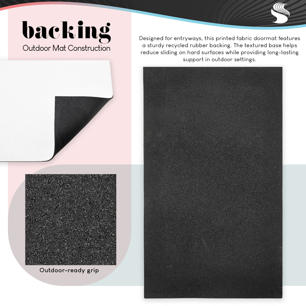 Audrey Jeanne Roberts | Fun Fish Blue & Purple Non-Woven Door Mat