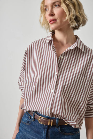 DOLMAN SLEEVE BUTTON DOWN SHIRT