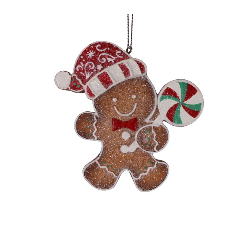 Gingerbread Boy With Candy Ornament