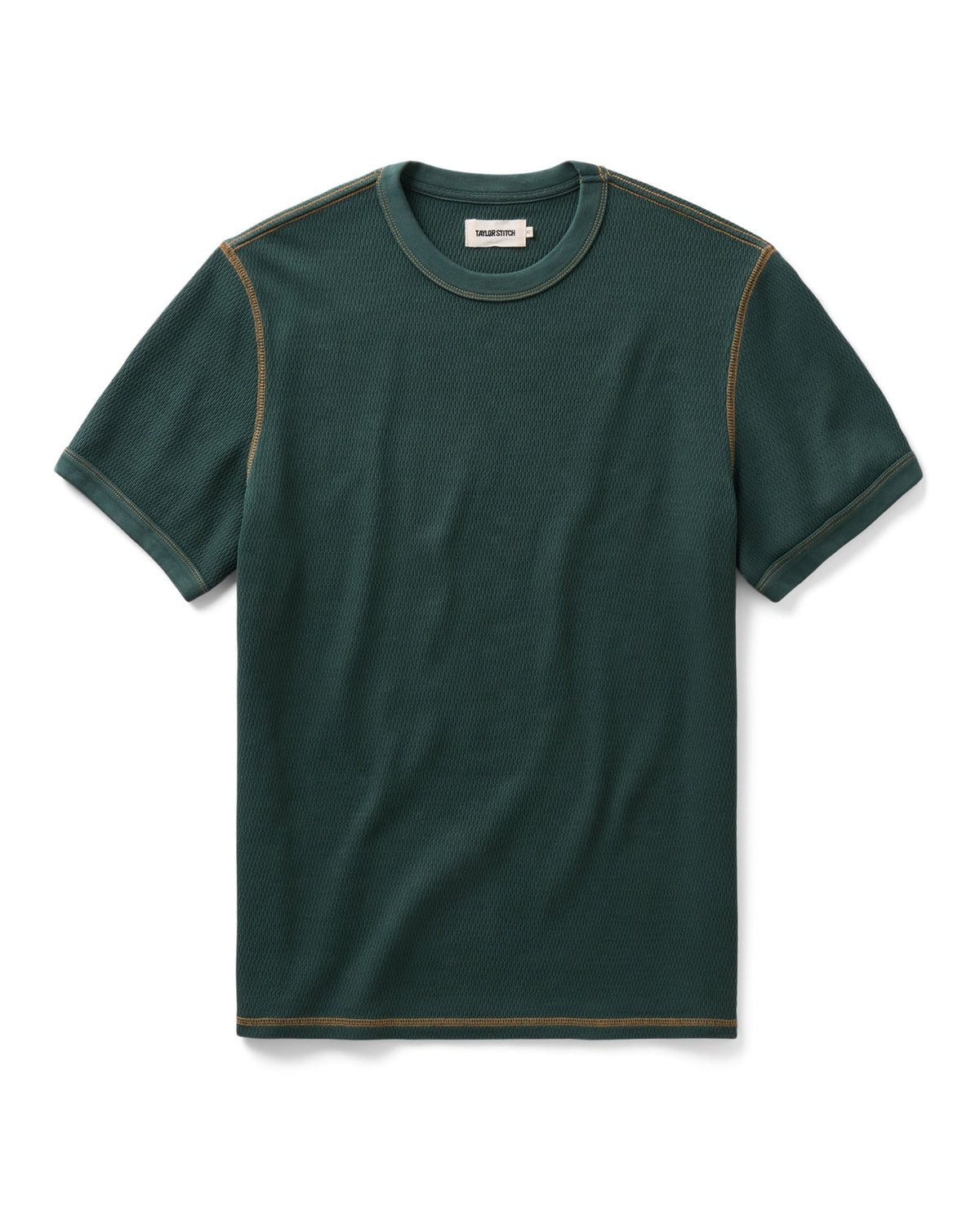 The Organic Cotton Short Sleeve Crew in Dark Forest Waffle