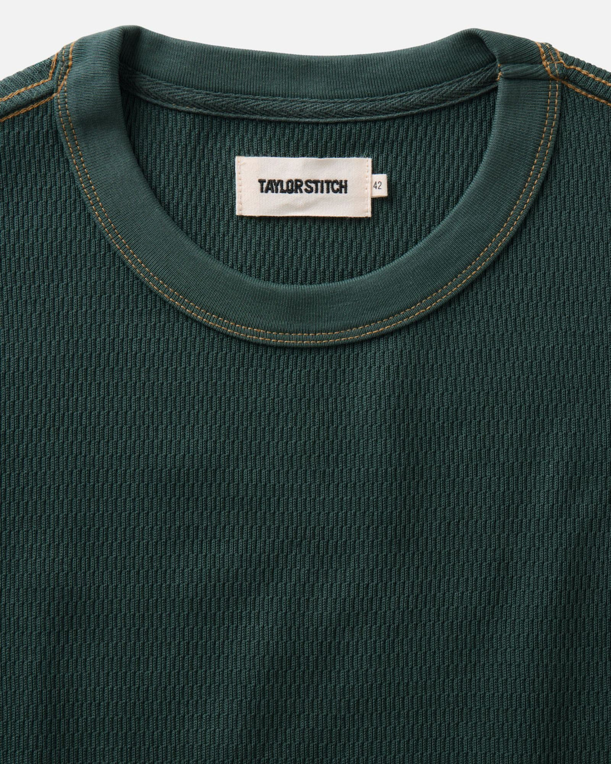 The Organic Cotton Short Sleeve Crew in Dark Forest Waffle