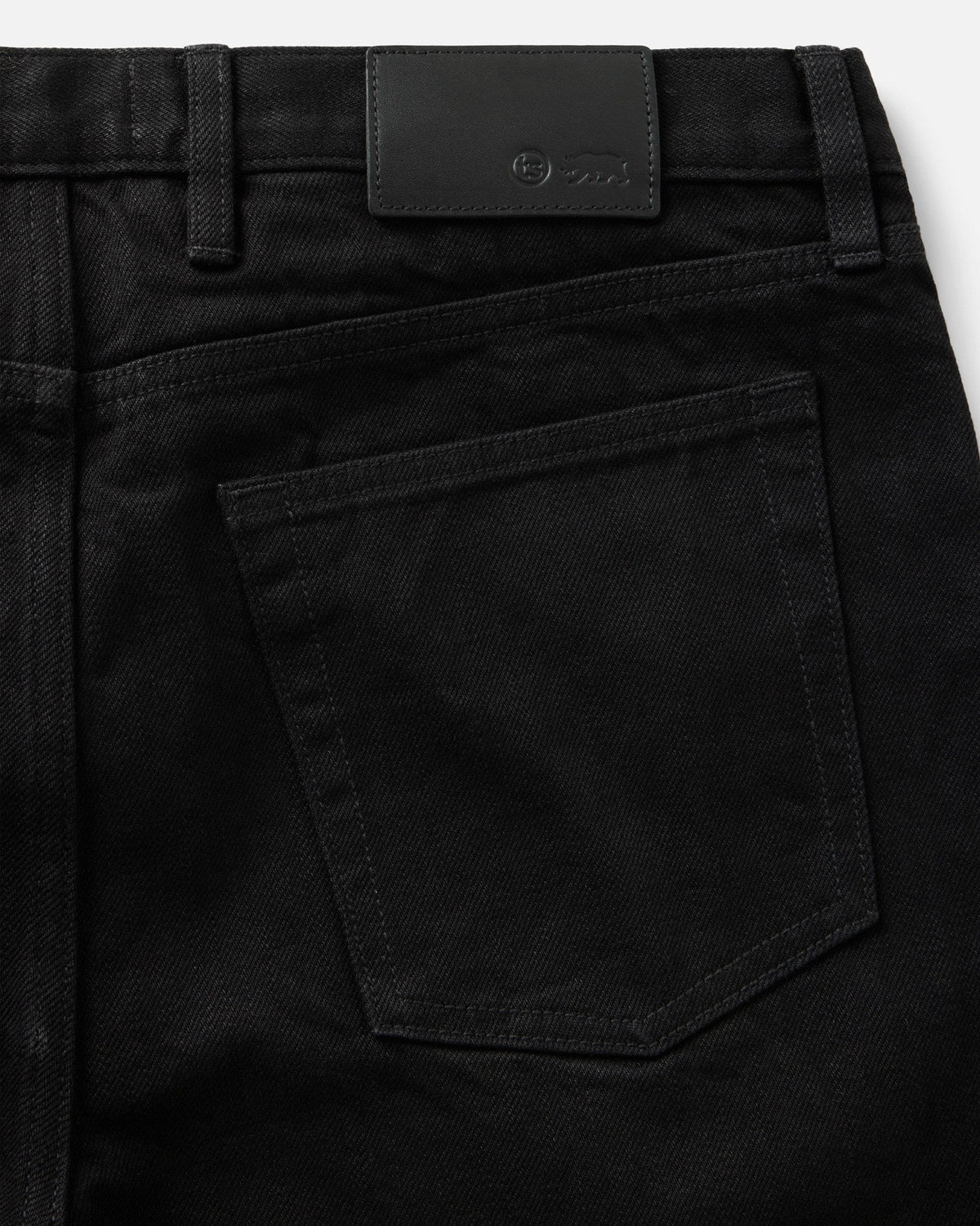 The Straight Jean in Rinsed Black Organic Selvedge