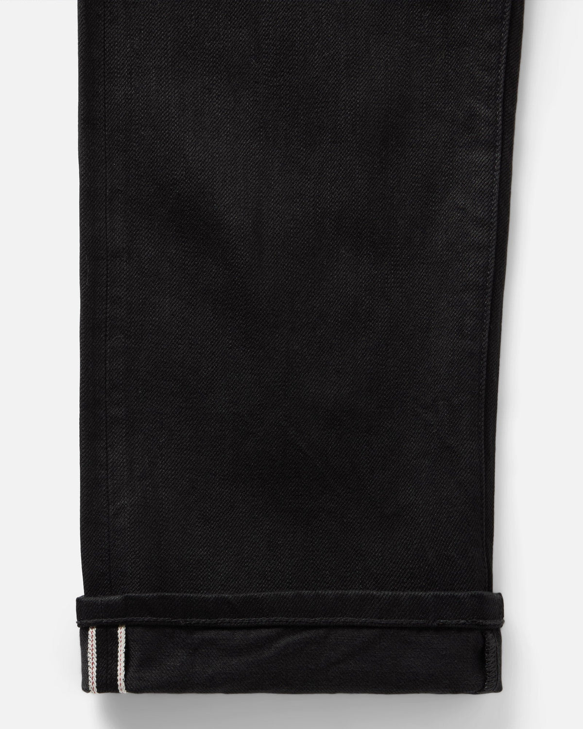 The Straight Jean in Rinsed Black Organic Selvedge