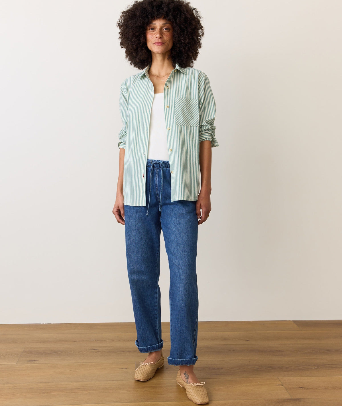 Drawstring Denim Pant