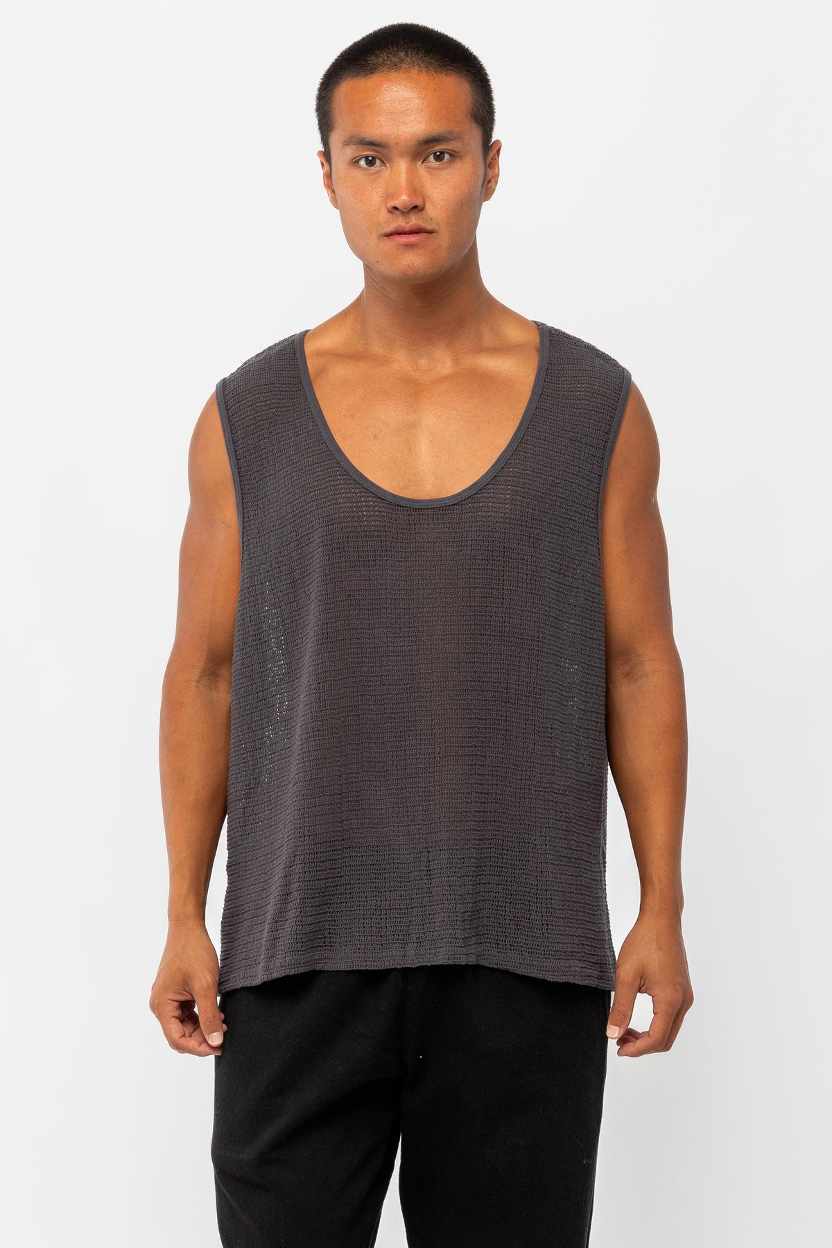 RIN15GD - Unisex Cotton Fishnet Tank Top