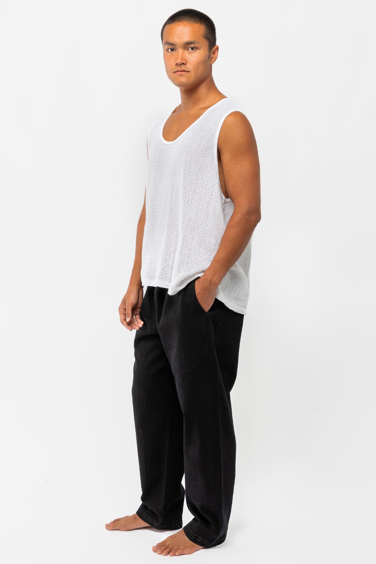 RIN15GD - Unisex Cotton Fishnet Tank Top
