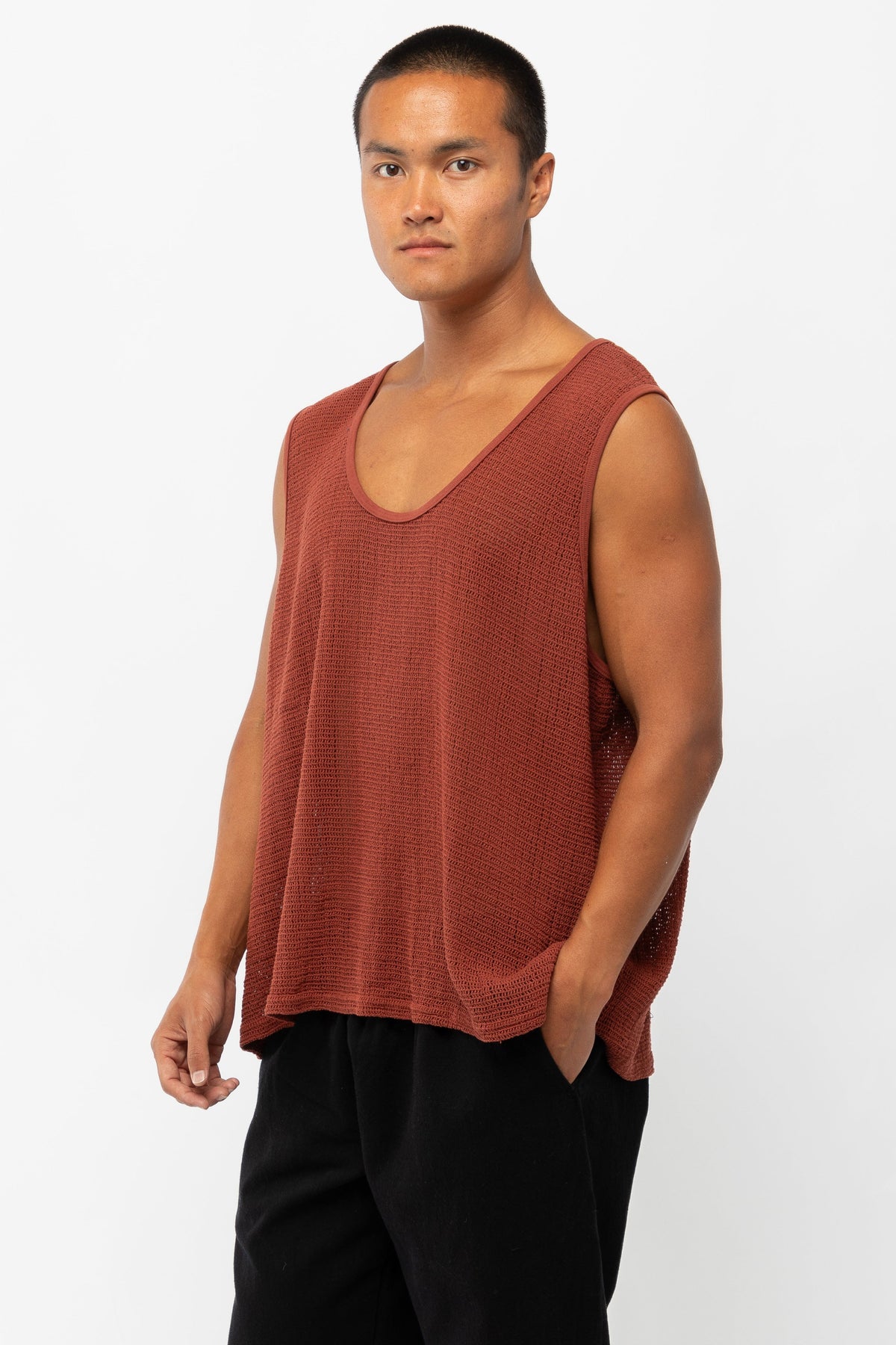 RIN15GD - Unisex Cotton Fishnet Tank Top