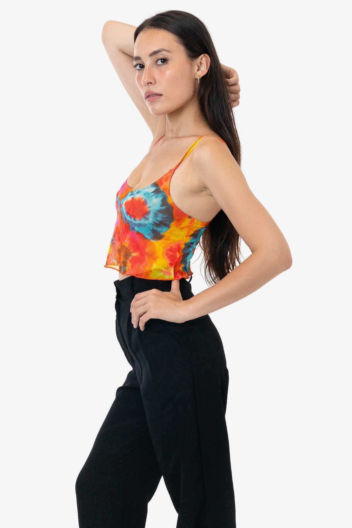 RNS778P - Printed Micro Mesh Spaghetti Tank