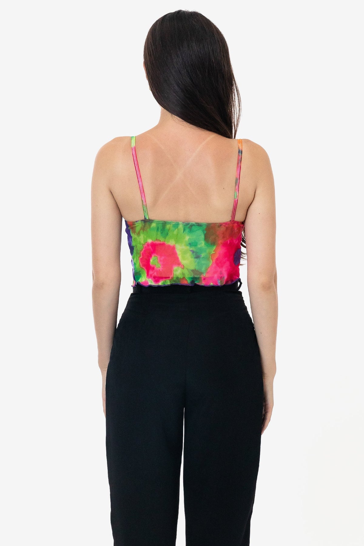 RNS778P - Printed Micro Mesh Spaghetti Tank