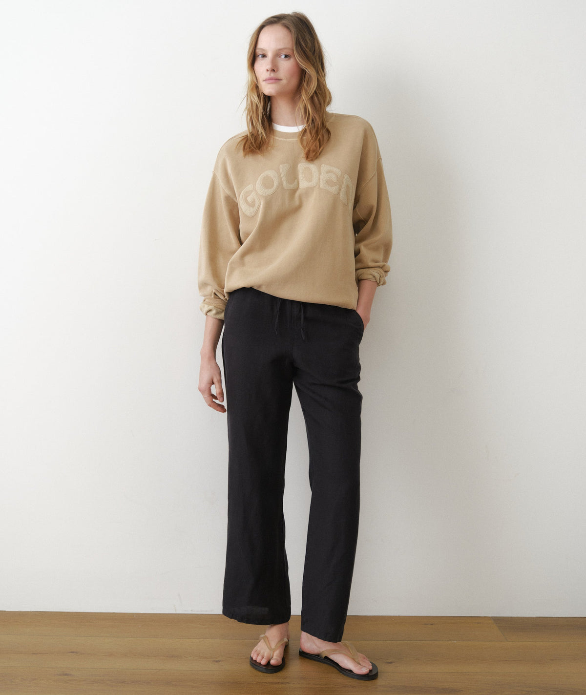 Linen Drawstring Pant