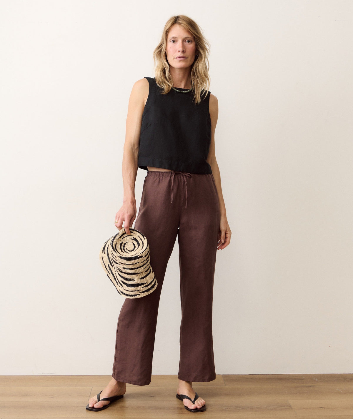 Linen Drawstring Pant