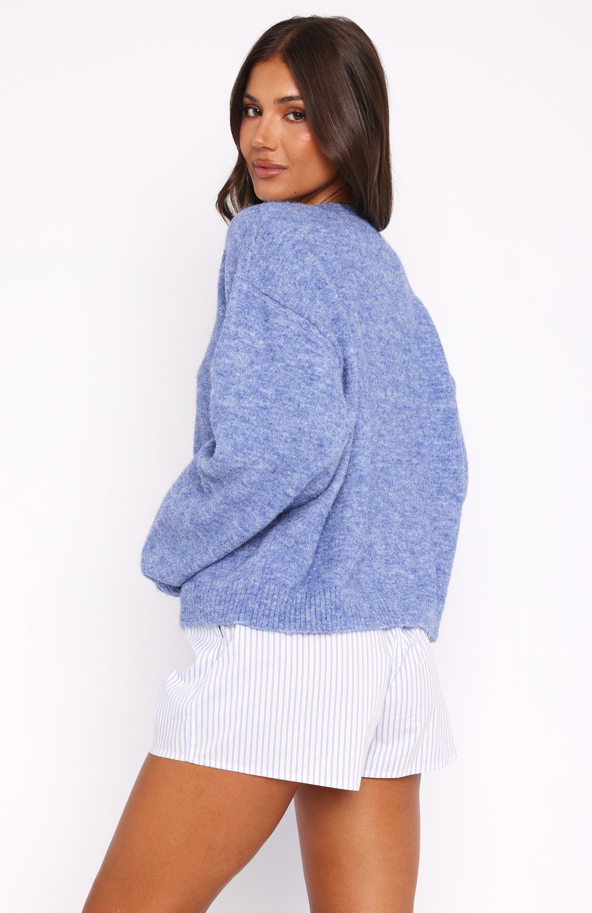 Warm Whispers Knit Sweater Cornflower Blue