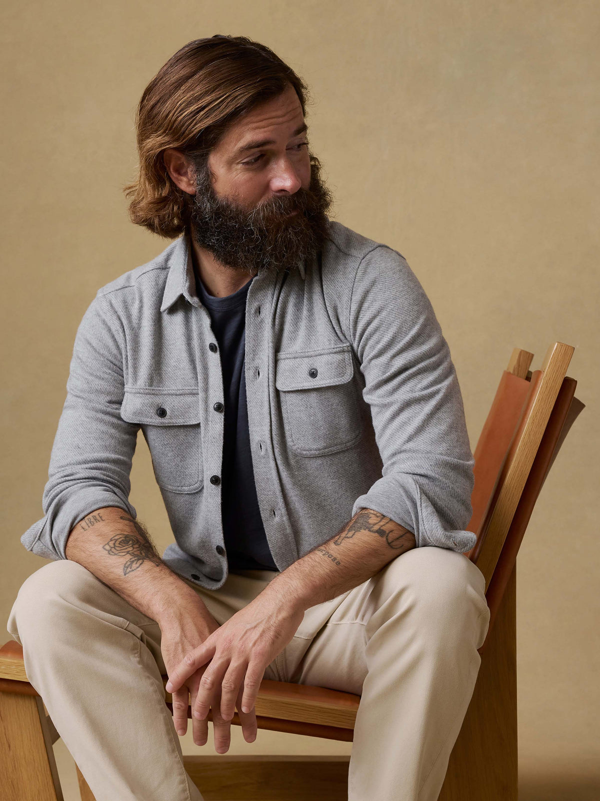 Legend Sweater Shirt - Fossil Grey Twill