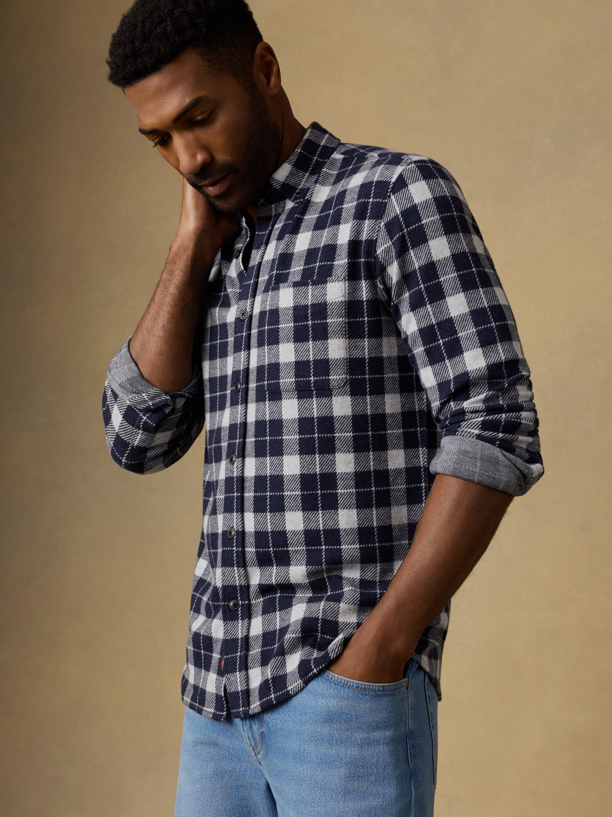 Legend Sweater Shirt (Single Pocket) - Midnight Lake Plaid