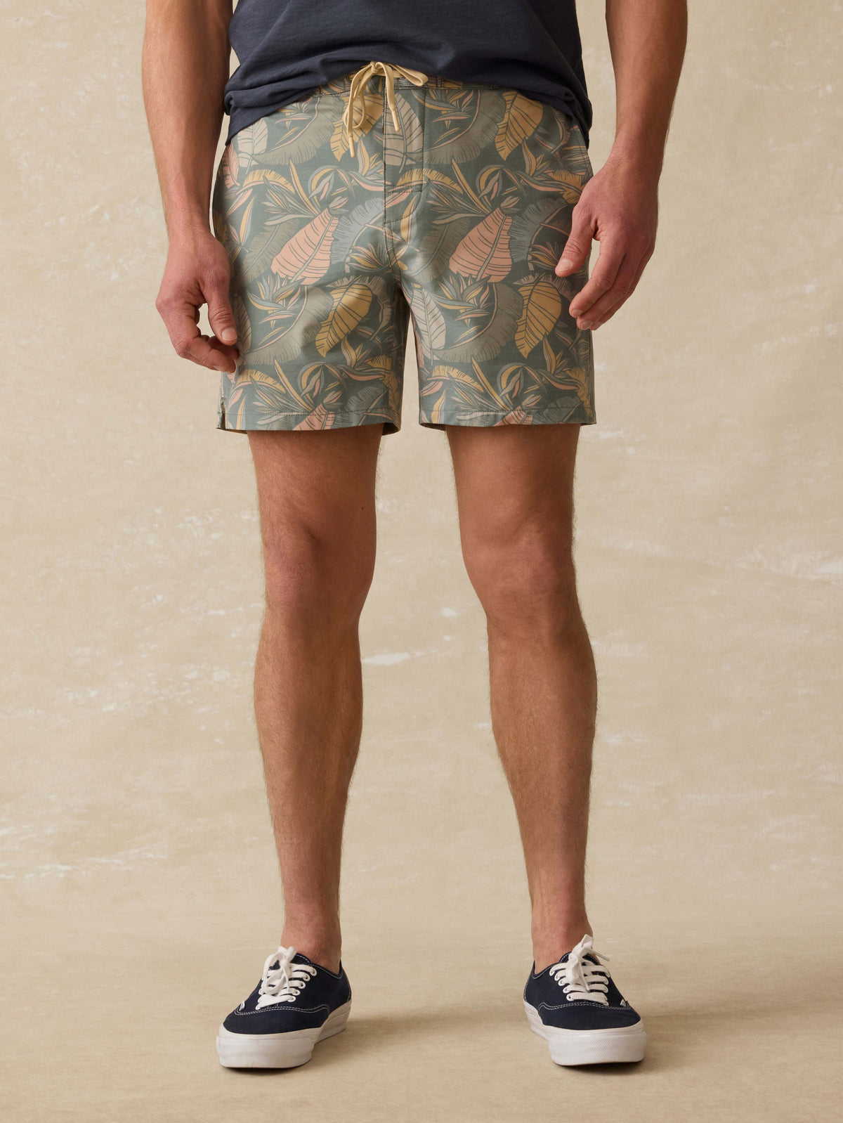 Biarritz Boardshort - Valley Sunwashed Leaves