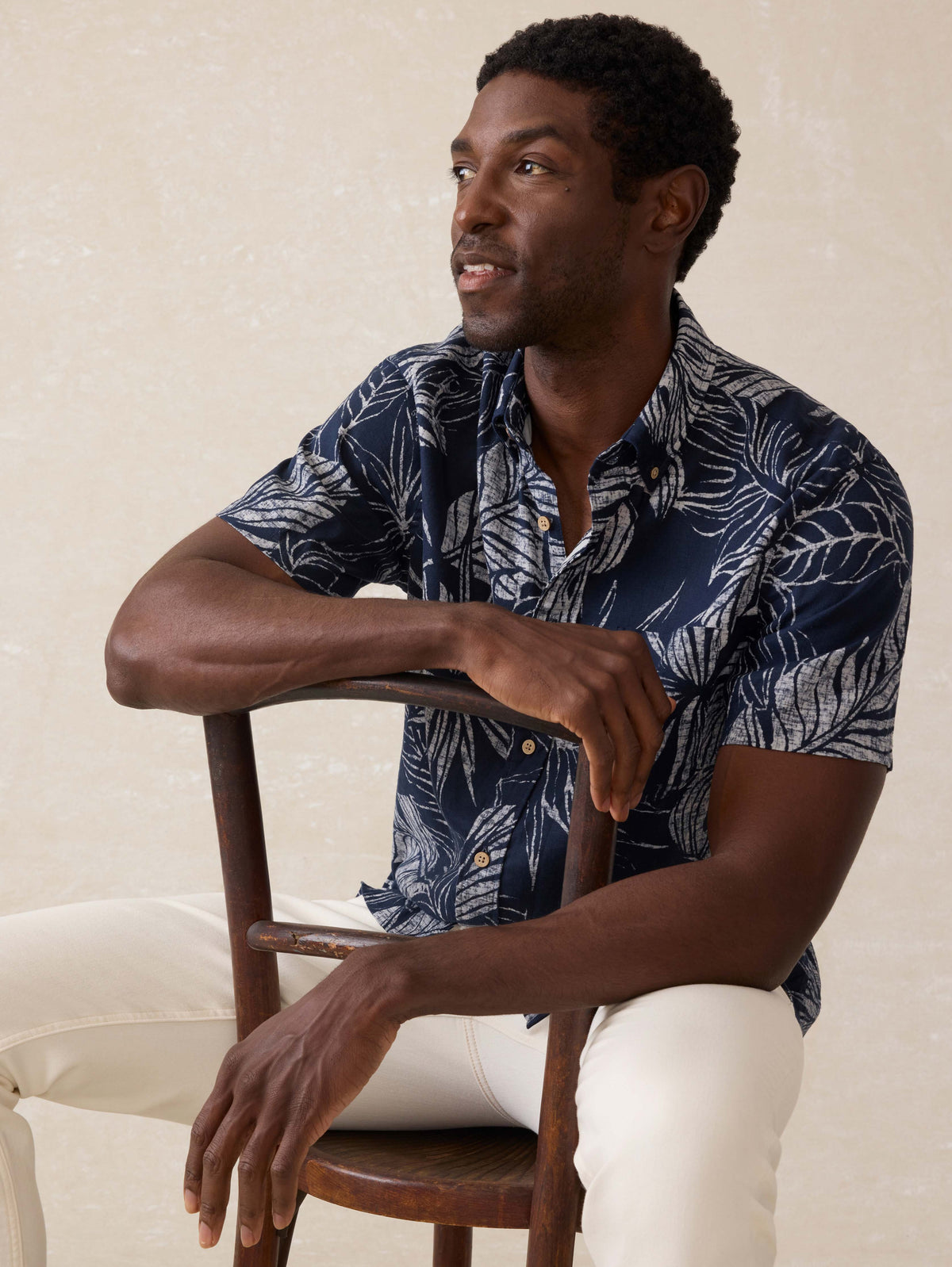 Short-Sleeve Breeze Shirt - Navy Perro Tropical