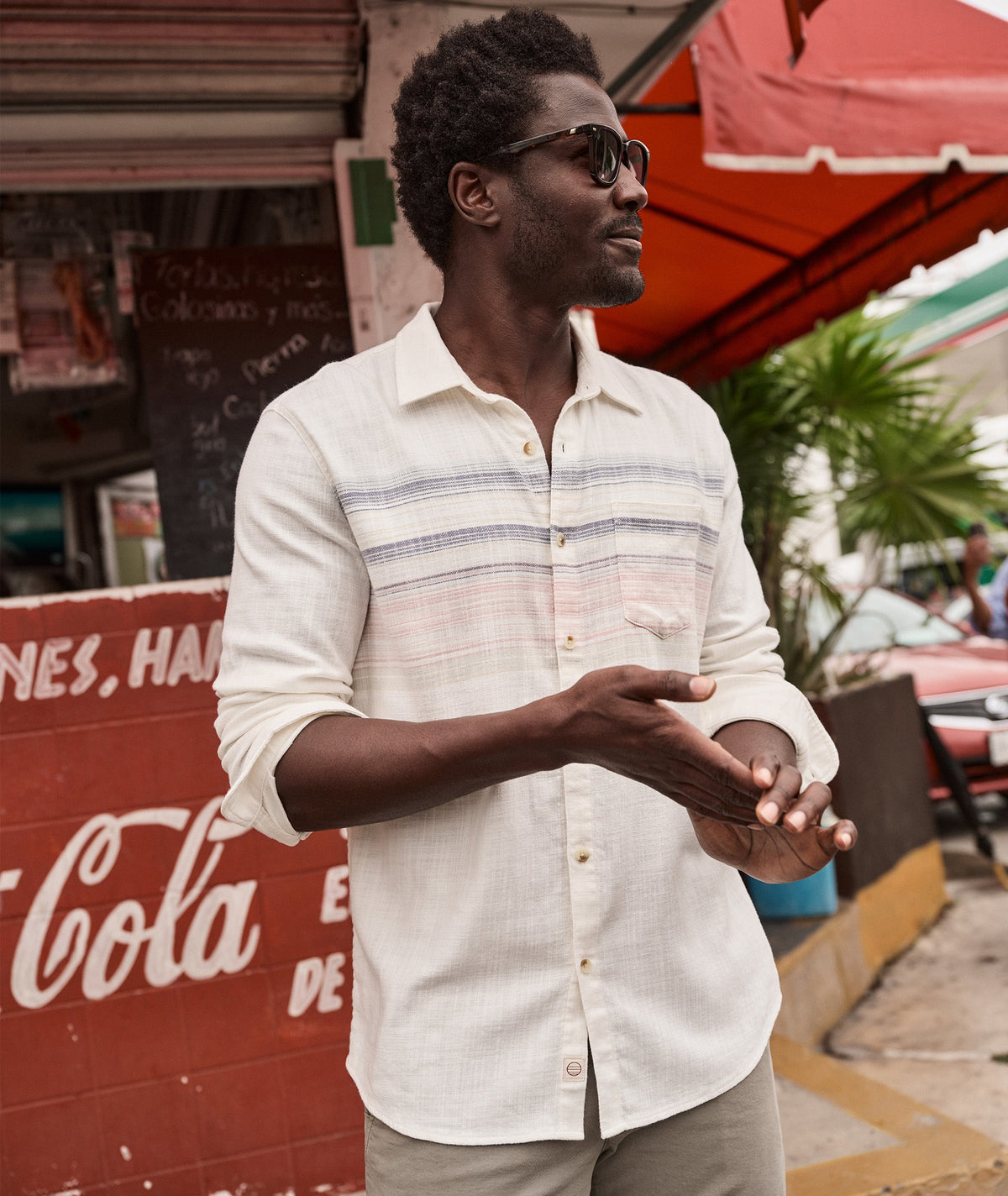 Stretch Selvage Long Sleeve Shirt