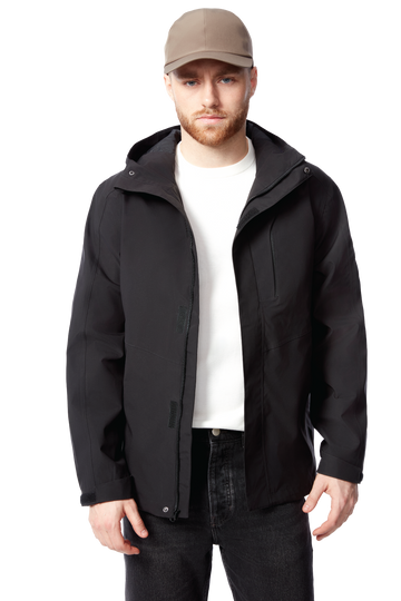 HUDSON | MEN'S RAIN JACKET, BLACK