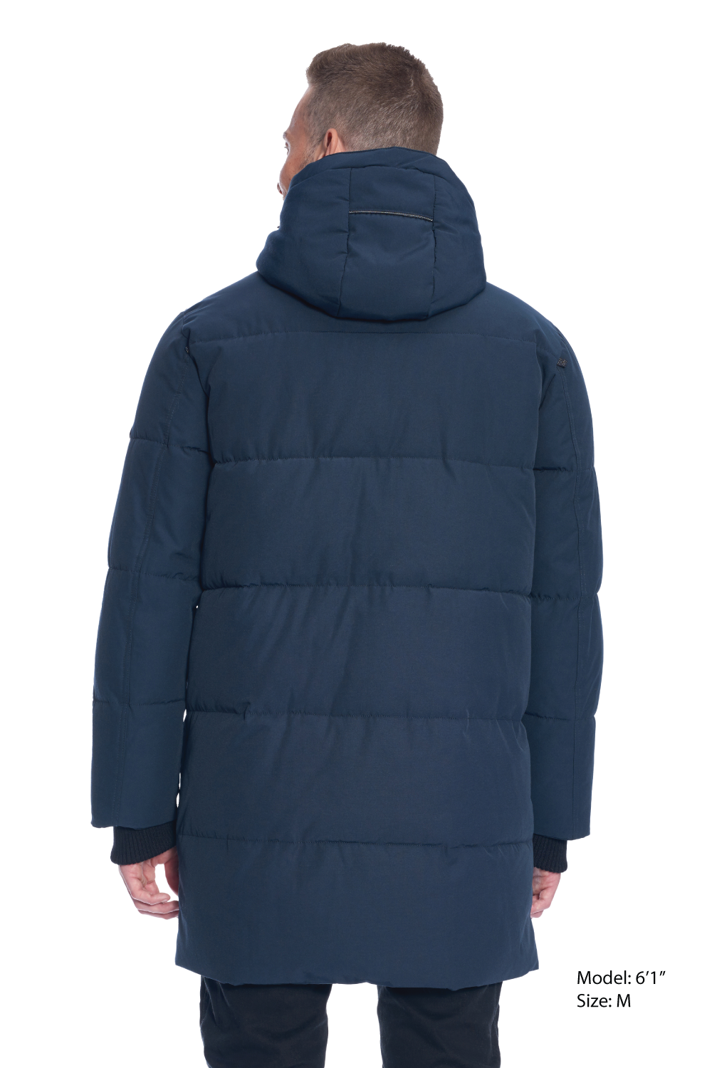 JASPER | MEN'S VEGAN DOWN (RECYCLED) PUFFER COAT, NAVY