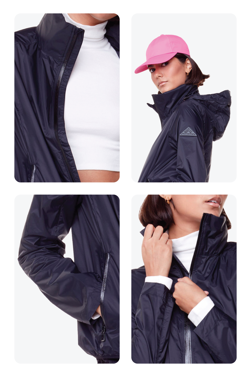 PELLY | WOMEN'S (RECYCLED) ULTRALIGHT WINDSHELL JACKET, BLACK