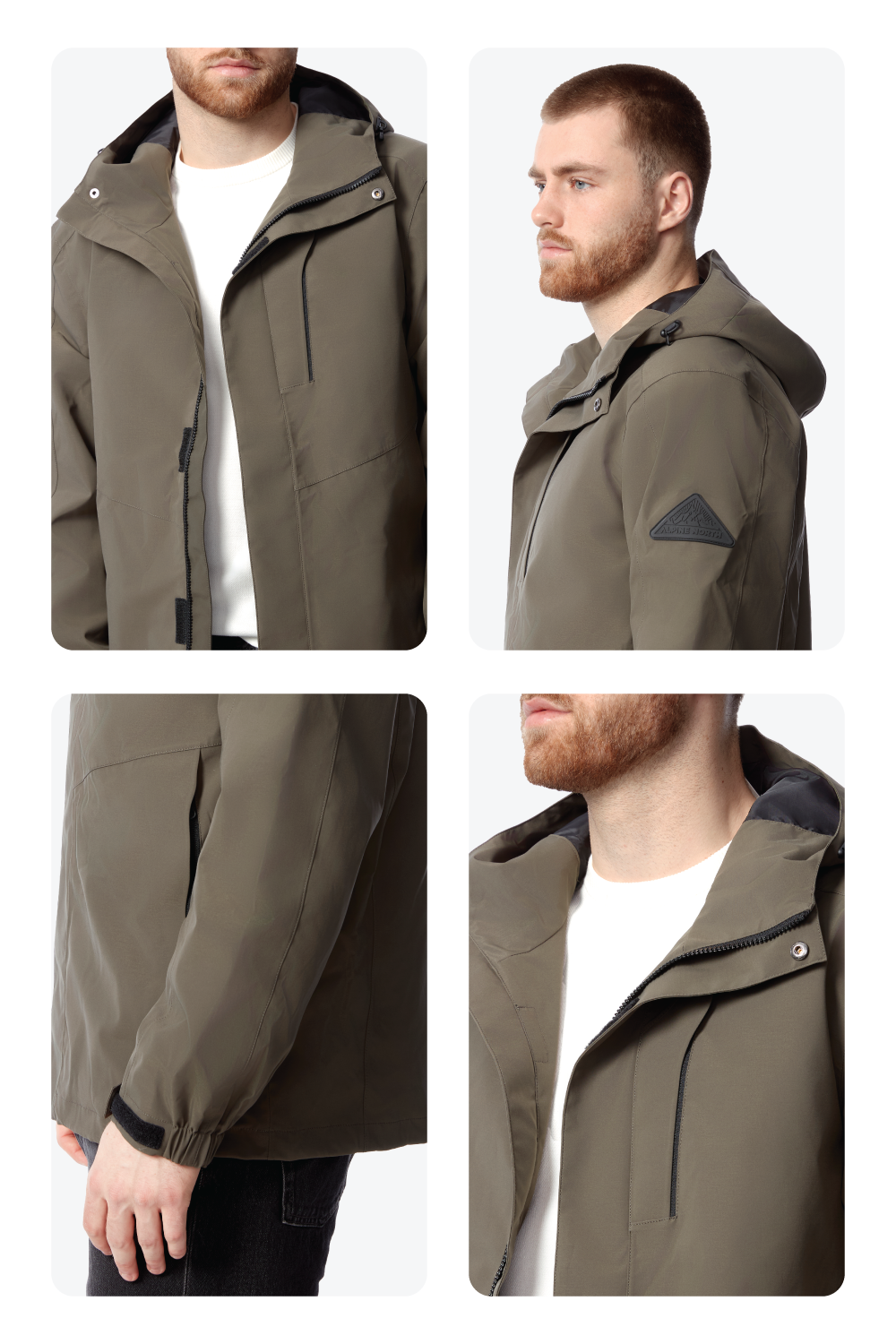 HUDSON | MEN'S RAIN JACKET, DARK OLIVE