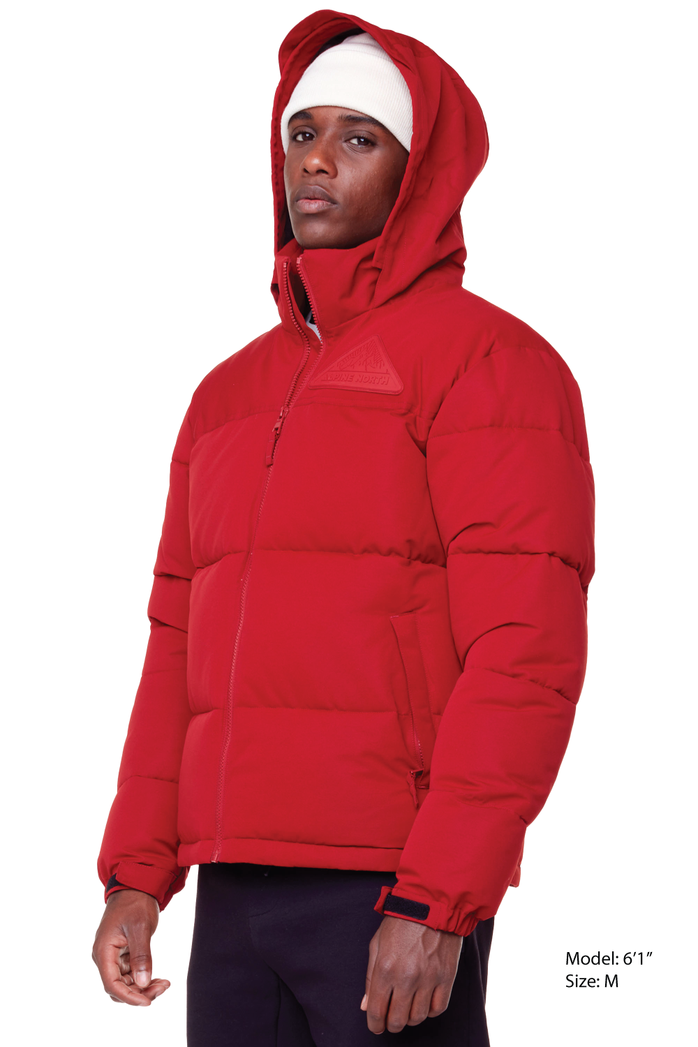 TUKTUT | MEN'S VEGAN DOWN (RECYCLED) PUFFER JACKET, DEEP RED