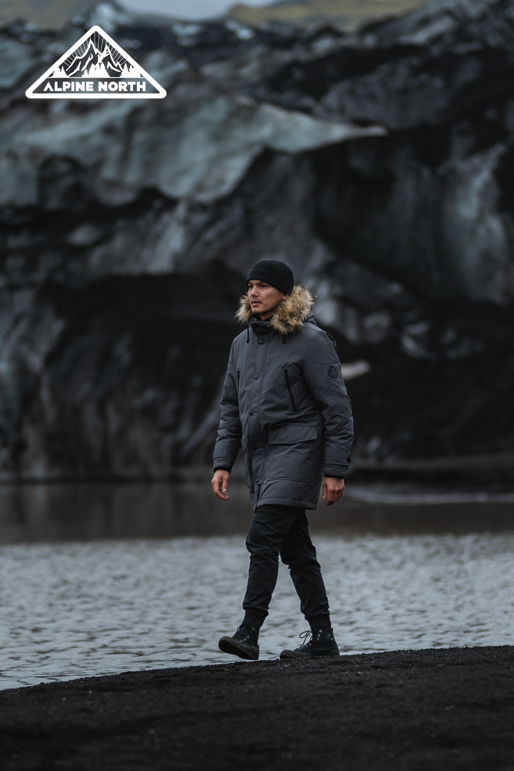 FRASER | MEN'S VEGAN DOWN (RECYCLED) PARKA, NAVY