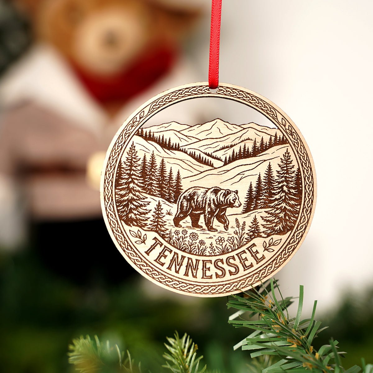 Tennessee Bear Christmas Ornament