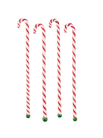 Vintage 1950s Candy Cane Glass Swizzle Sticks