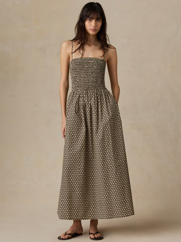 Coastal Poplin Lucia Dress - Bloom Trail Floral