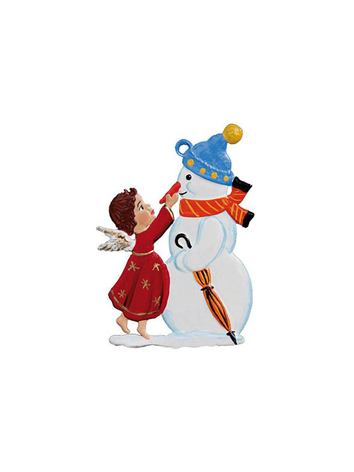 Wilhelm Schweizer Pewter Snowman and Angel Ornament